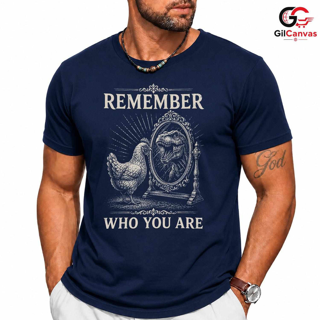Chicken Rex Reflection Tee Fun Animal Design Perfect Gift Men Women Apparel
