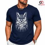 Clever Spectacled Owl T-Shirt Graduation Academic Unisex Bird Lover Gift Tee