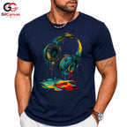 Colorful Music T-Shirt Unisex Teen Music Lover Fan Casual Graphic Apparel Shirt