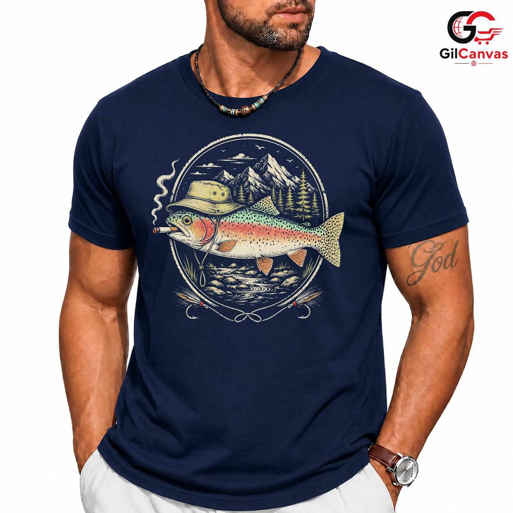 Cool Trout Fishing T-Shirt For Outdoor Enthusiast Angler Unisex Apparel Tee