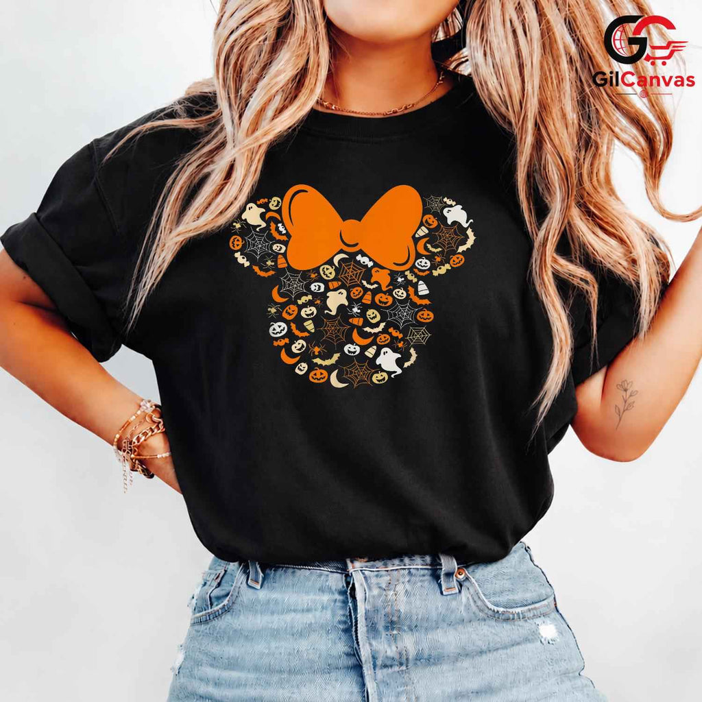 Cute Cartoon Mouse Fall T-Shirt Unisex Fun Halloween Celebration Gift For Kids