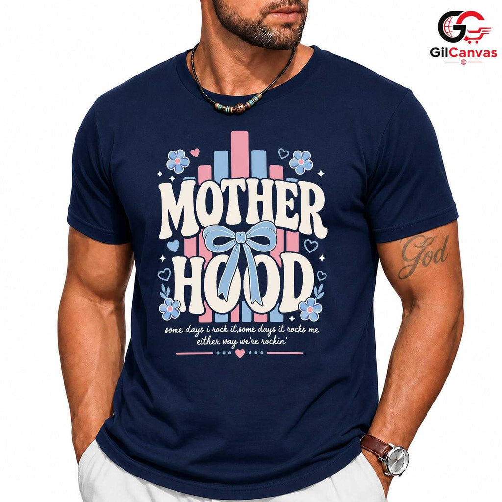 Cute Floral Motherhood T-Shirt Mothers Day Comfortable Unisex Graphic Tee