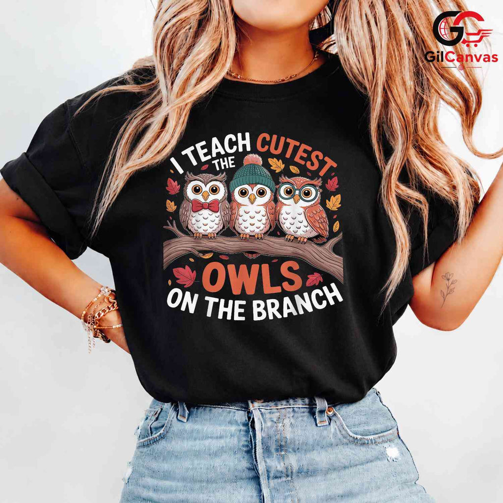 Cute Teacher Owl Fall T-Shirt Unisex Fun Autumn School Event Perfect Gift