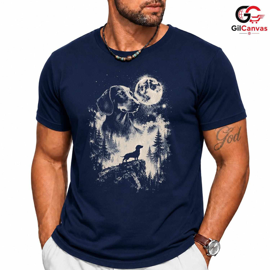 Dachshund Dog Lover Gift T-Shirt Night Out Unique Pet Unisex Graphic Apparel