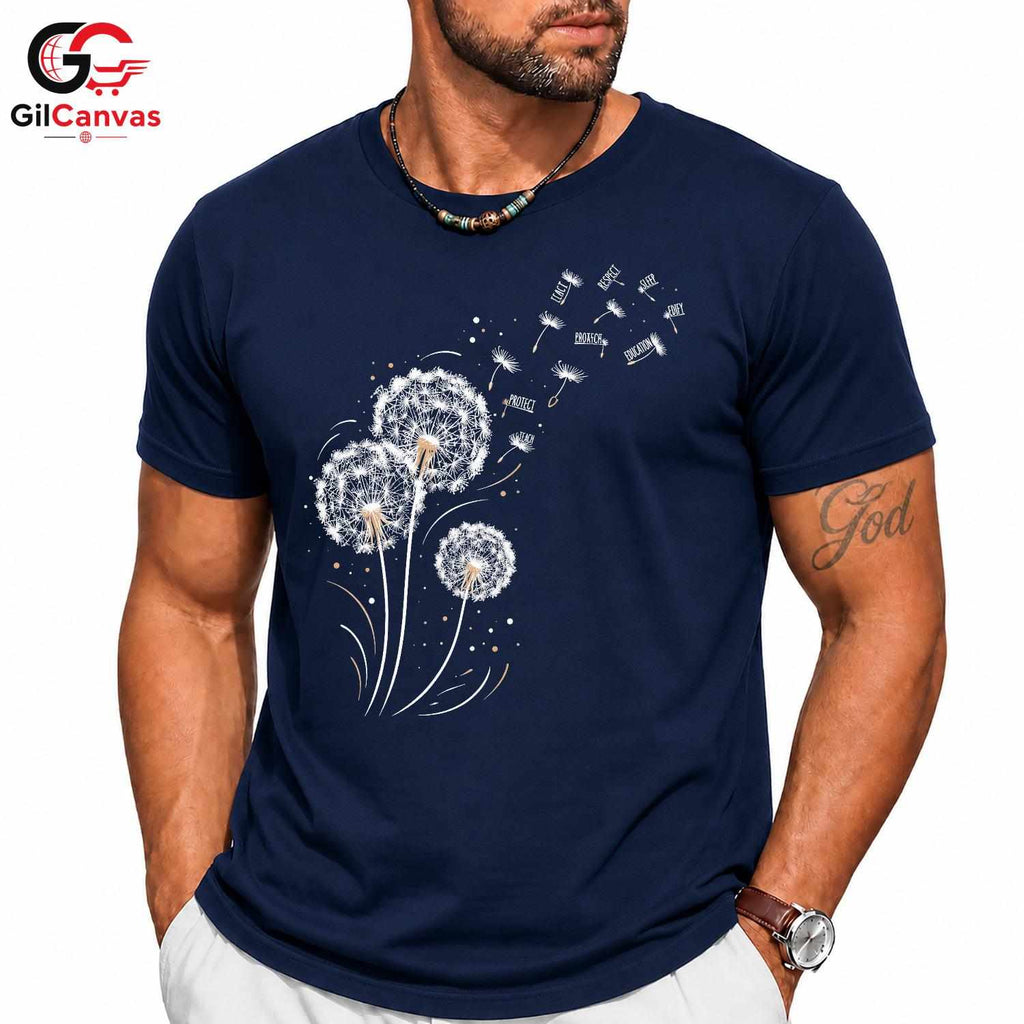Dandelion Graphic T-Shirt Motivational Custom Design Inspirational Women Gift