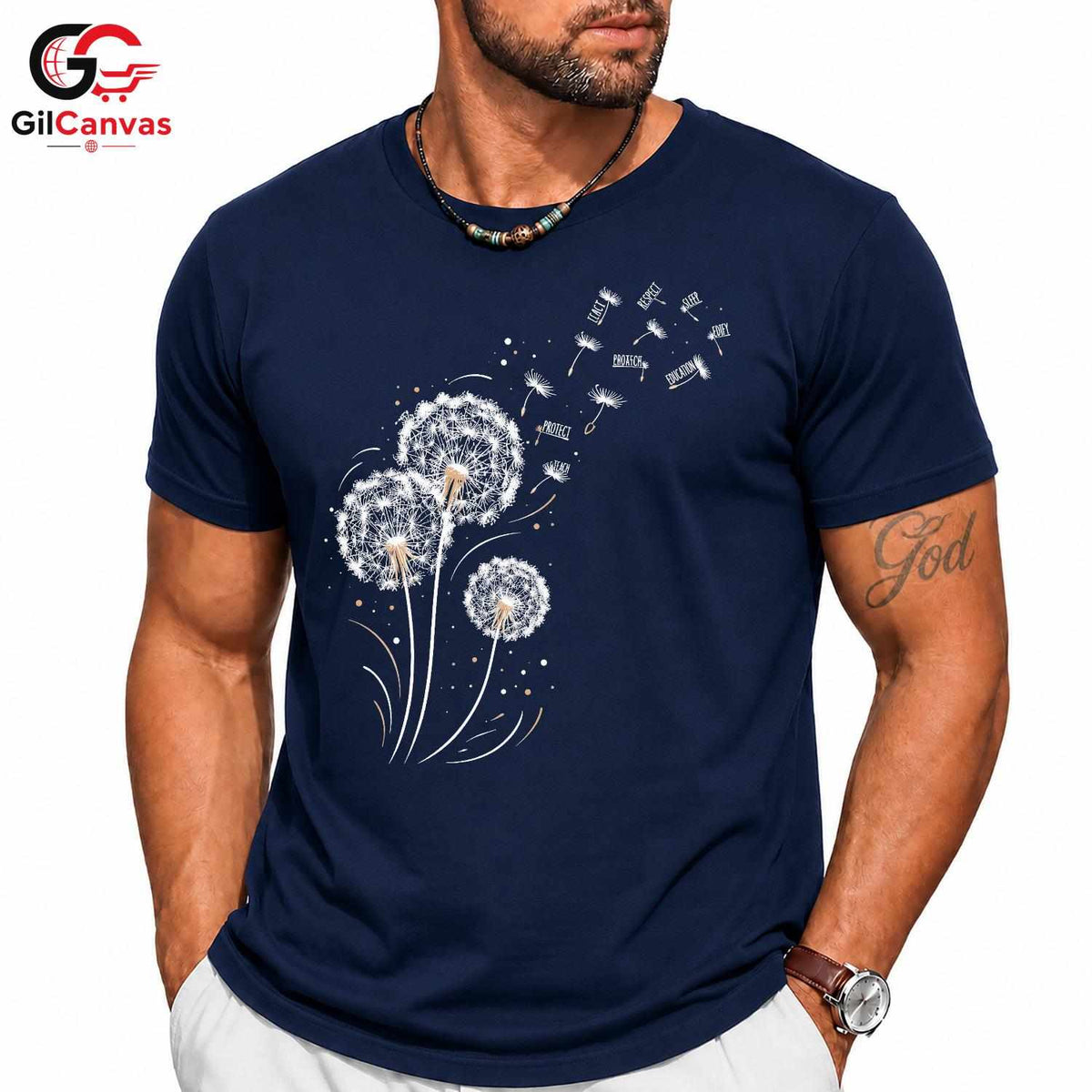 Dandelion Graphic T-Shirt Motivational Custom Design Inspirational Women Gift
