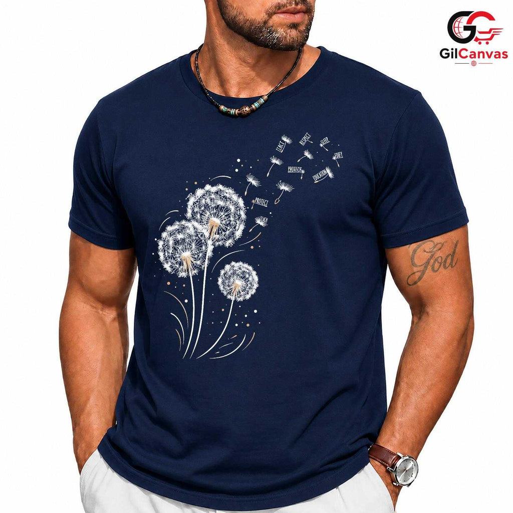 Dandelion Graphic T-Shirt Motivational Custom Design Inspirational Women Gift