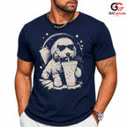 Dog Drinking Smoothie T-Shirt Summer Pet Lover Humor Unisex Graphic Apparel