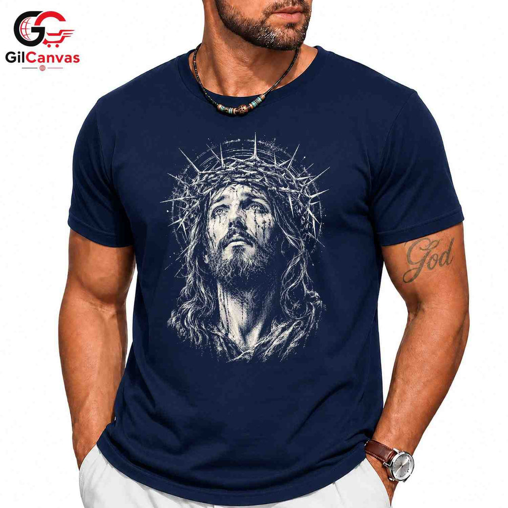 Easter Christ Portrait Shirt Faith Based Religious Apparel Men Women Apparel