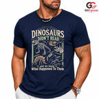 Educational Dinosaur T-Shirt Kids Fun Theme Graphic Unisex Casual Apparel