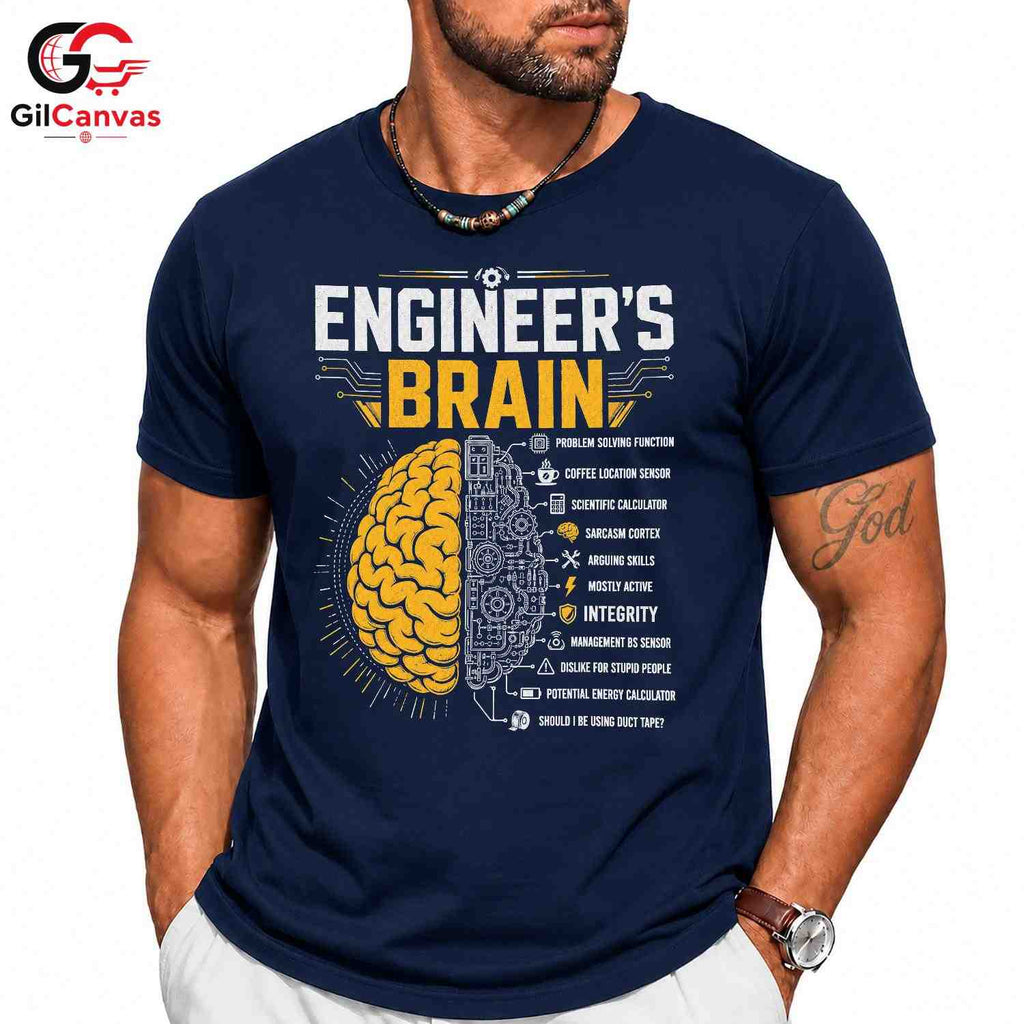 Engineer Brain Science T-Shirt Unisex Gift For Engineering Lovers Graphic Shirt