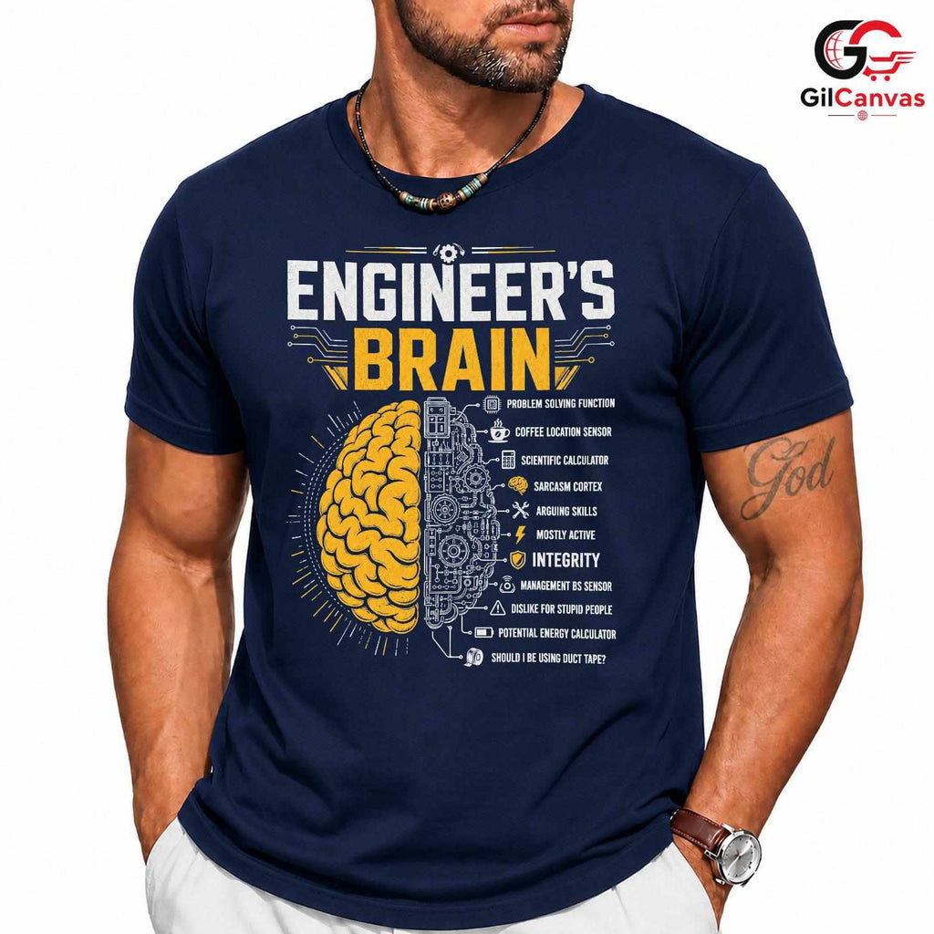 Engineer Brain Science T-Shirt Unisex Gift For Engineering Lovers Graphic Shirt