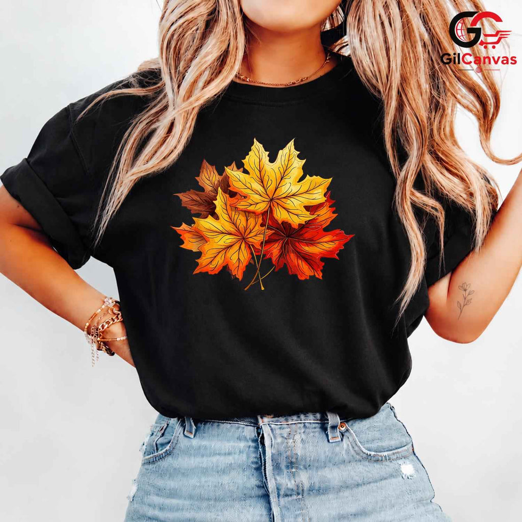 Fall Leaves Nature Lover Shirt Unisex Cozy Autumn Celebration Gift For All