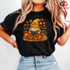 Fall Reading Gnome T-Shirt Unisex Cute Autumn Book Lover Enthusiast Gift