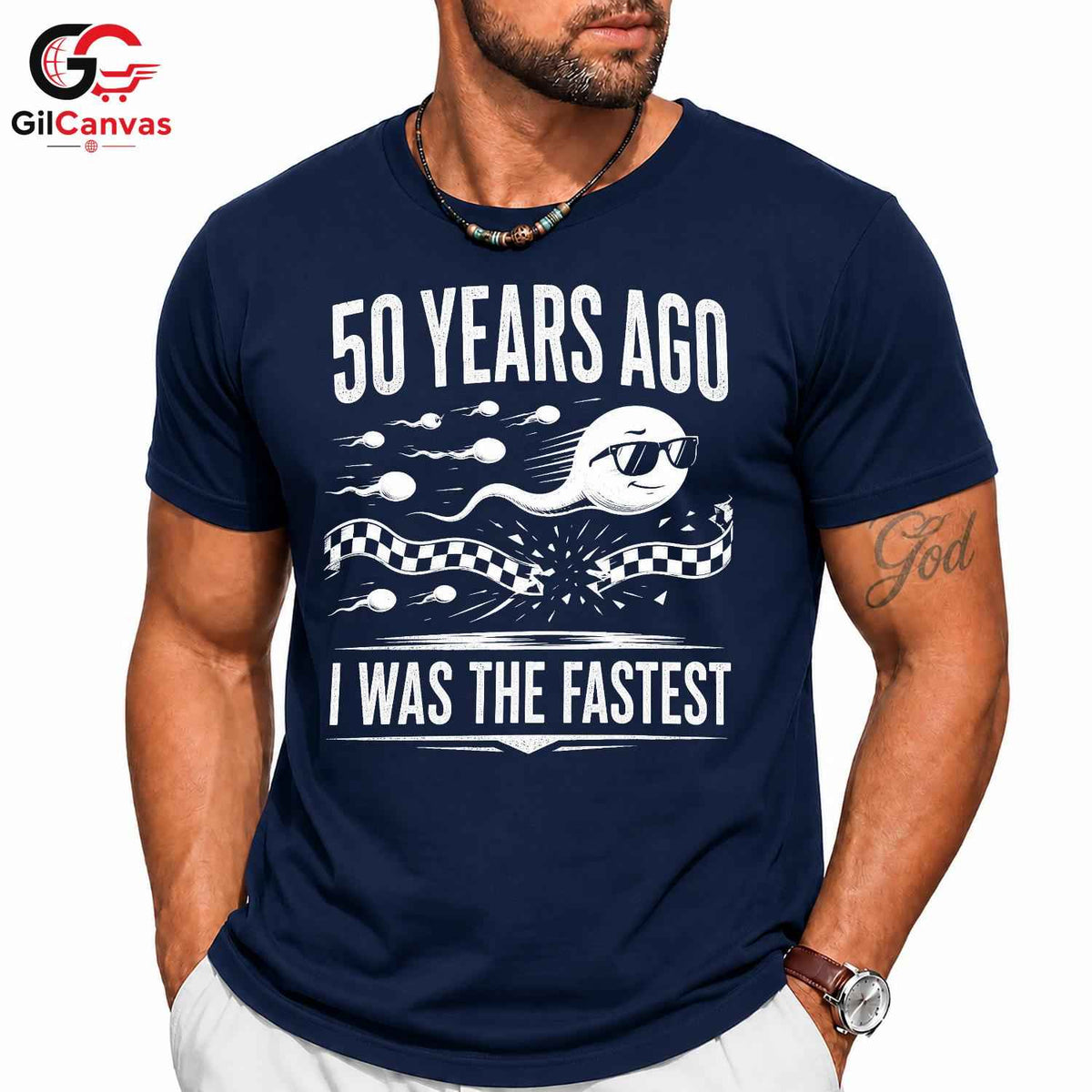 Fastest Sperm Funny T-Shirt 50 Years Ago Fun Gift For Men And Women Graphic