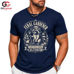 Feral Gardener Raccoon T-Shirt Eco Friendly Unisex Halloween Graphic Tee