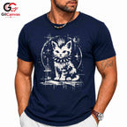 Festive Cute Cat T-Shirt Men Women Animal Lover Festival Casual Apparel Graphic