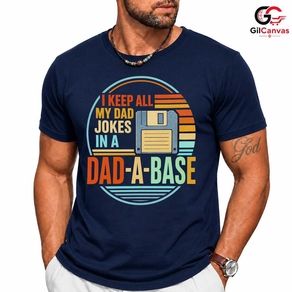 Floppy Disk Dad Joke T-Shirt Retro Gamer Fathers Day Unisex Humorous Gift Tee