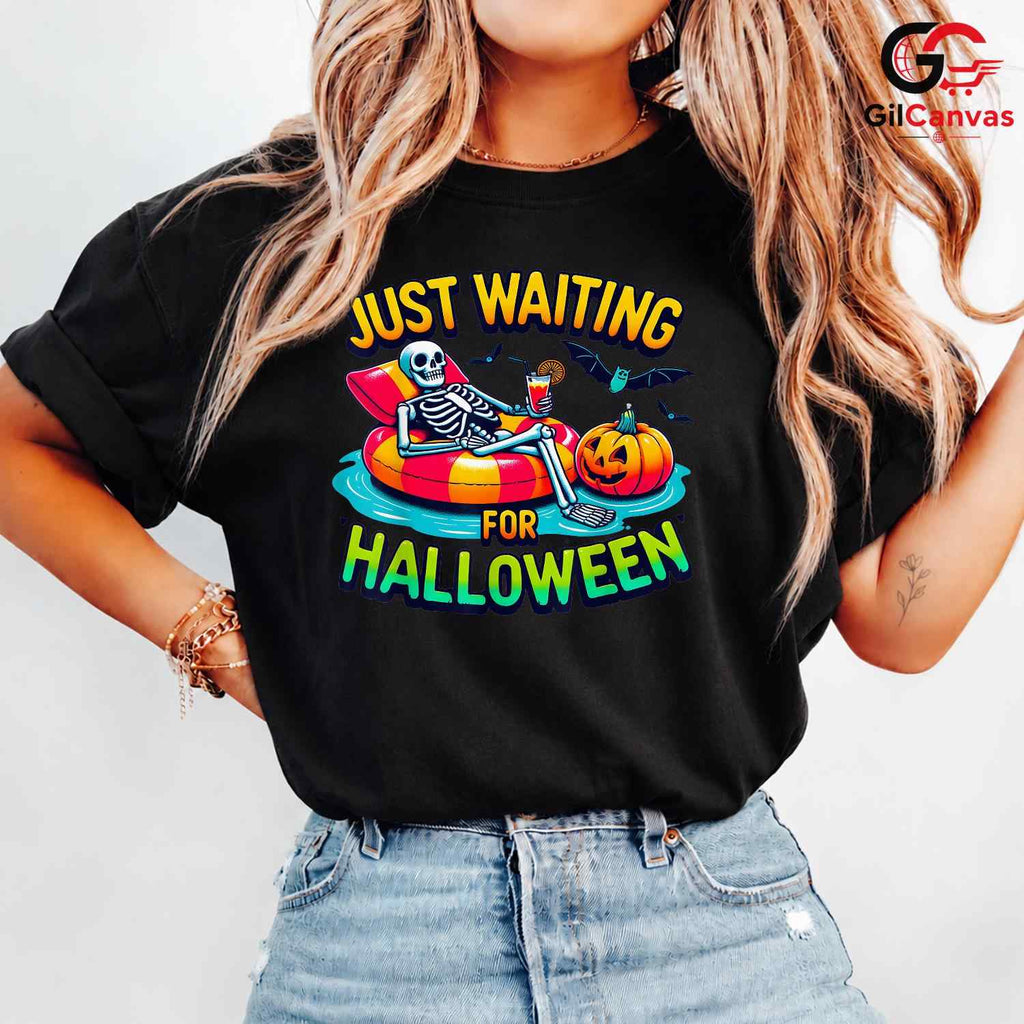 Fun Skeleton Pumpkin Tee Shirt Unisex Cute Halloween Party Gift Idea For Kids