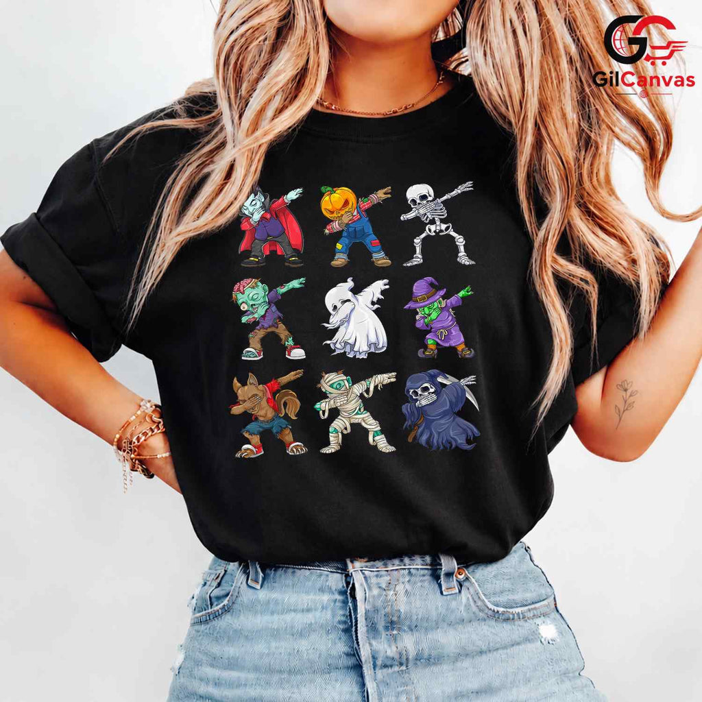 Fun Spooky Monster Fall T-Shirt Unisex Cute Halloween Party Gift Kids Adults