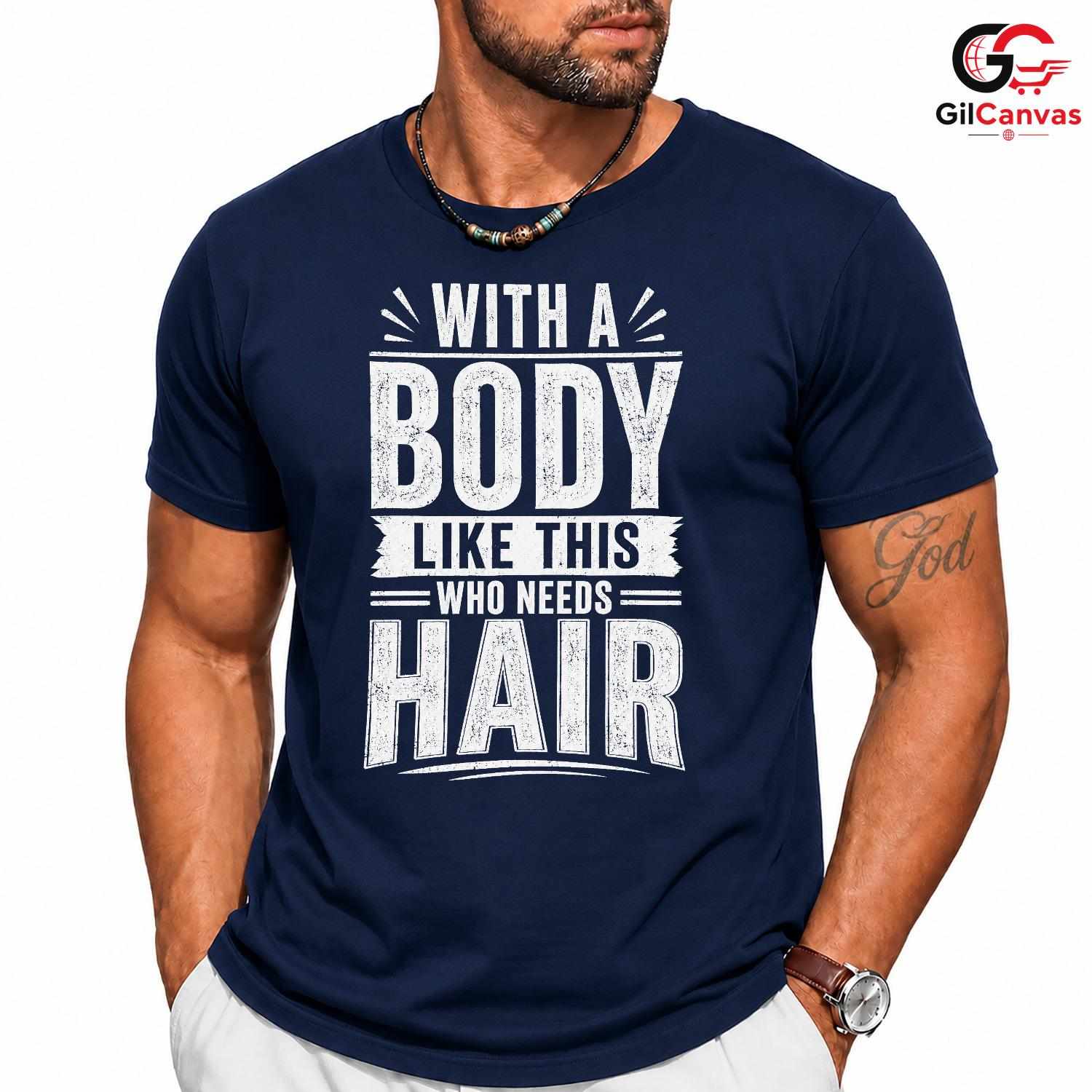 Funny Bald Head Quote T-Shirt Sarcastic Fathers Day Unisex Novelty Graphic Tee