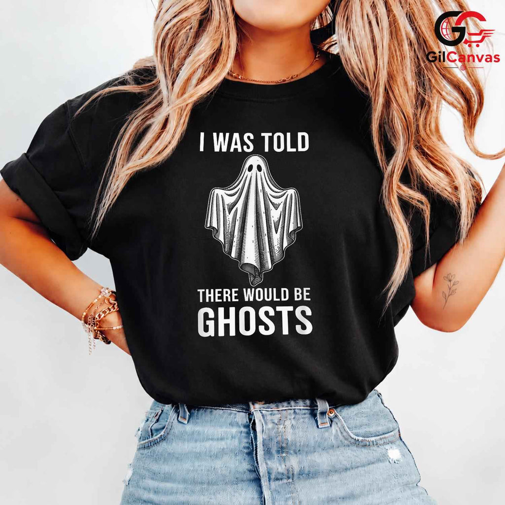 Funny Ghost Halloween Party Tee Shirt Unisex Spooky Event Gift Adults Teens