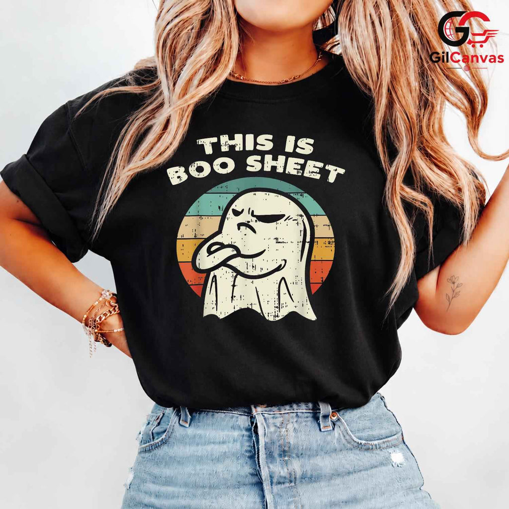Funny Ghost Halloween Tee Shirt Unisex Perfect Spooky Season Gift For Adults