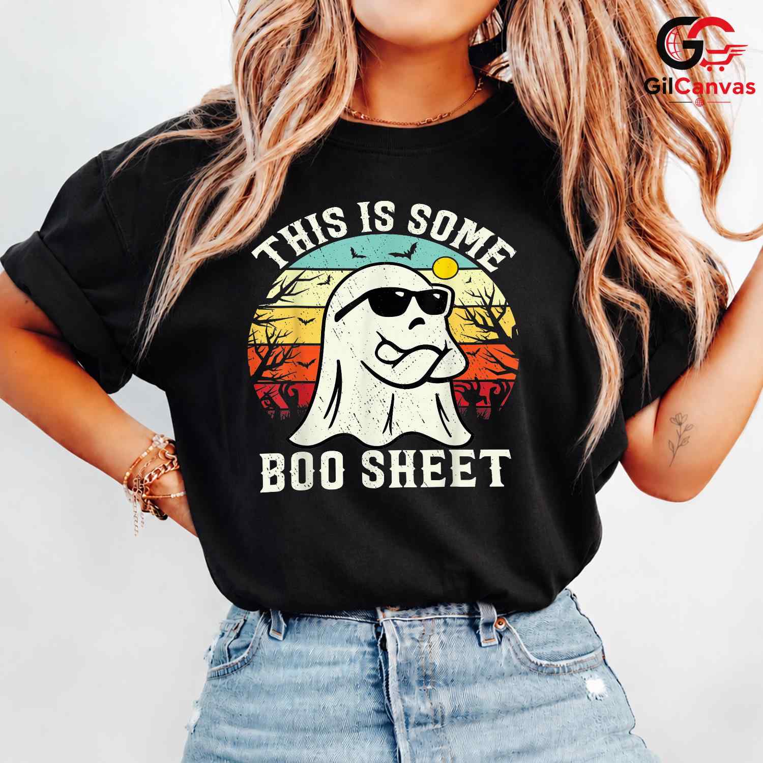 Funny Ghost Spooky Tee Shirt Unisex Perfect Halloween Season Gift For Adults