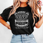 Funny Sorry From Him Tee Shirt Unisex Couples Humor Birthday Gift For Her