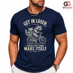 Get In Loser Raccoon T-Shirt Outdoor Adventure Humor Fun Graphic Unisex Tee