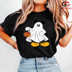 Ghost Cartoon Mouse Tee Shirt Unisex Fun Halloween Costume Gift Idea For Kids