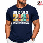 Golf Life Choices Tee Gift Vintage Fathers Day Unisex Golfer Graphic Apparel