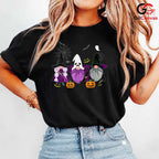 Halloween Gnome Spooky Tee Shirt Unisex Fun Fall Celebration Gift For Kids