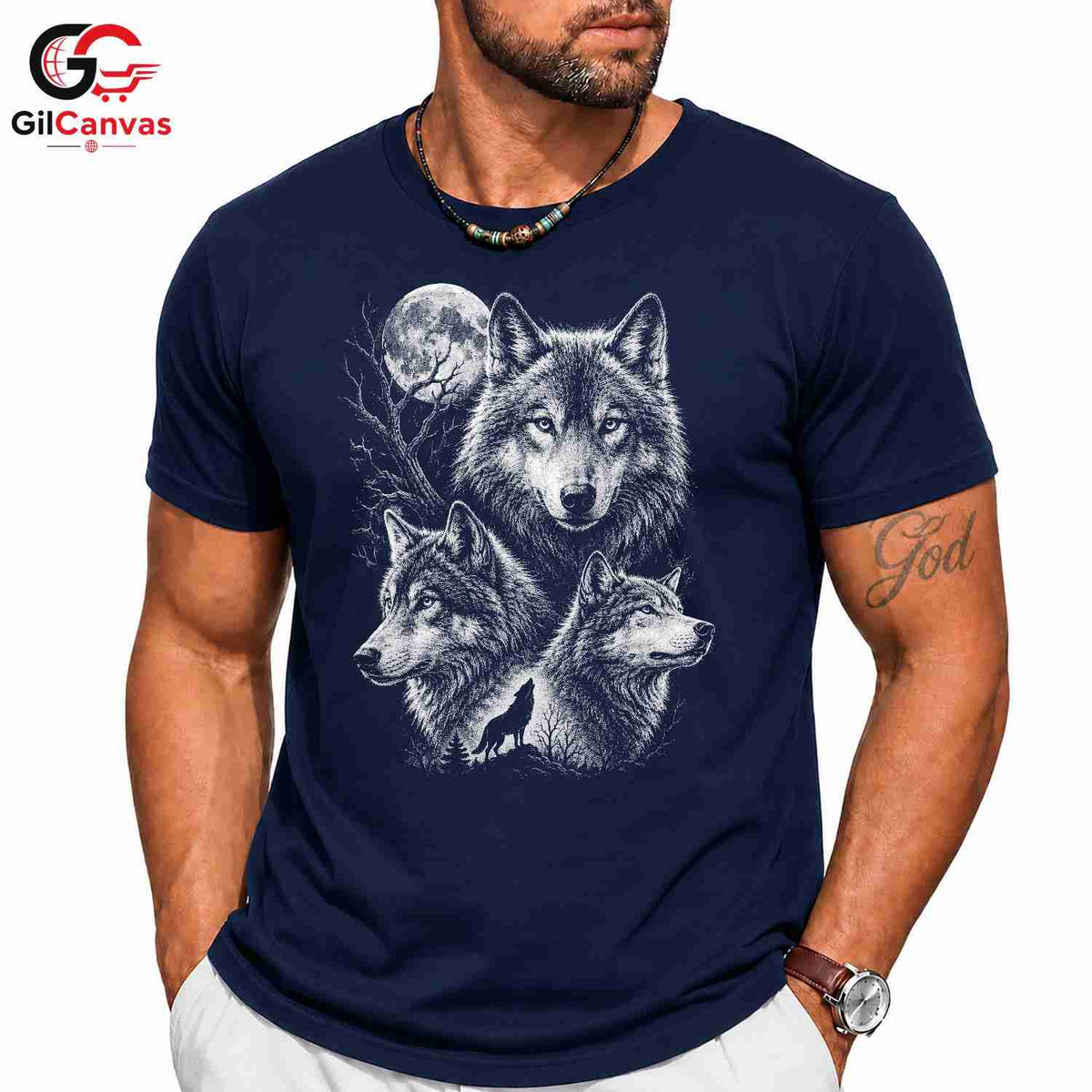 Halloween Wolf Graphic Tee Animal Nature Fan Perfect Gift Men Women Apparel