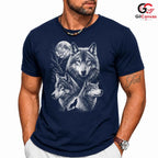 Halloween Wolf Graphic Tee Animal Nature Fan Perfect Gift Men Women Apparel