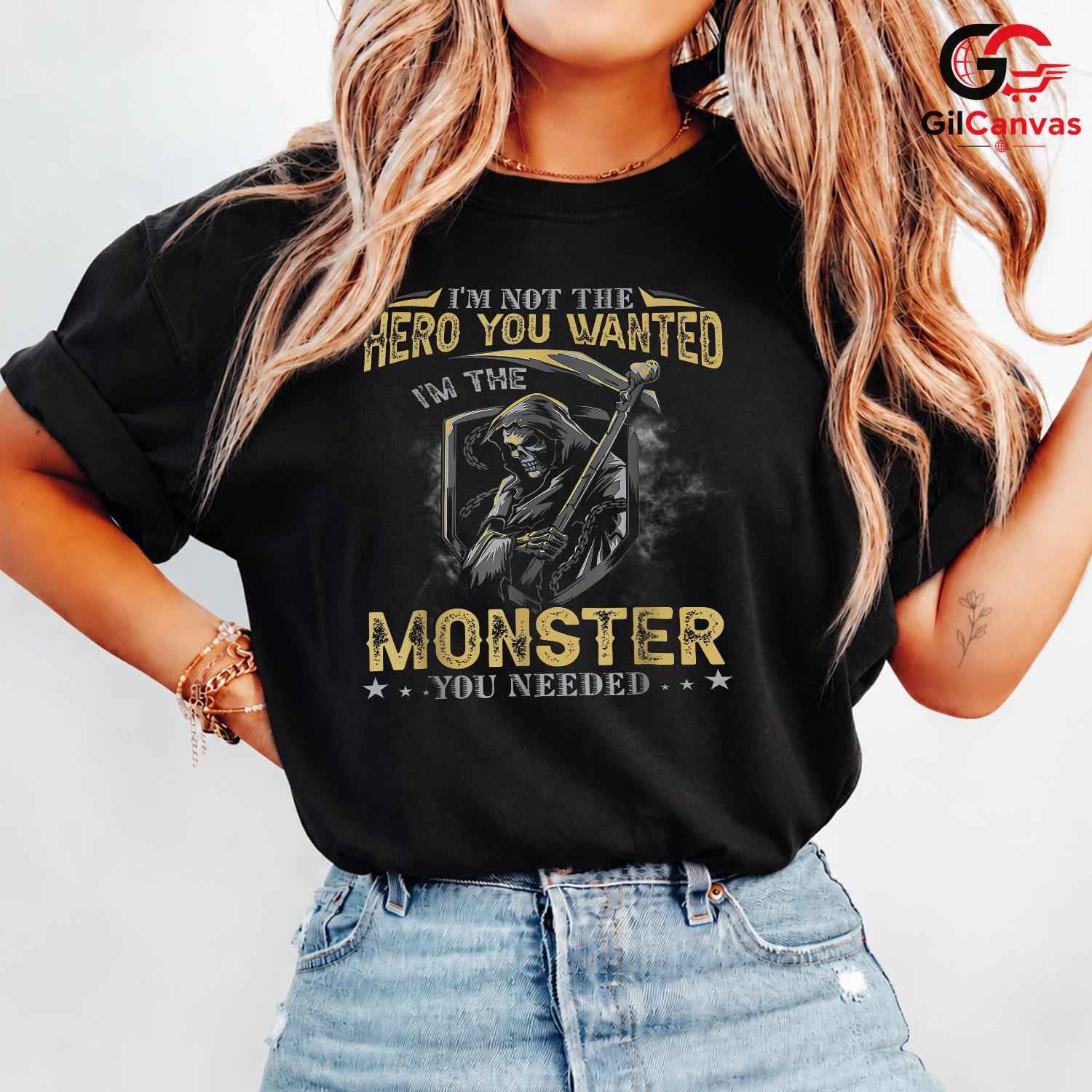 I Am The Monster Funny Tee Shirt Unisex Spooky Halloween Party Gift For Adults