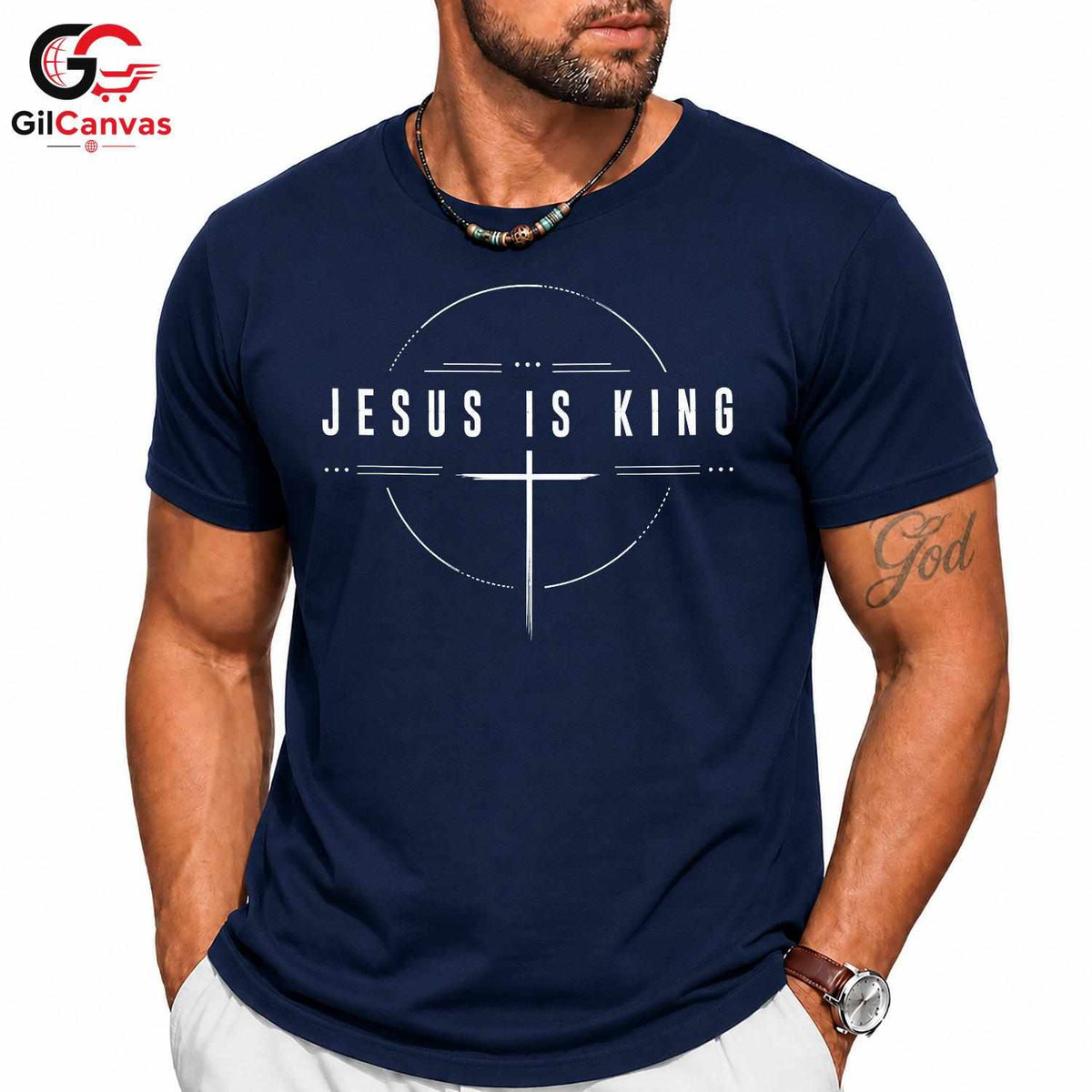 Jesus King Christian Faith Tee Unisex Everyday Spiritual Style Religious T-Shirt