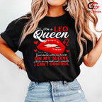 Leo Queen Astrology Tee Shirt Unisex Event Birthday Gift Idea For Women