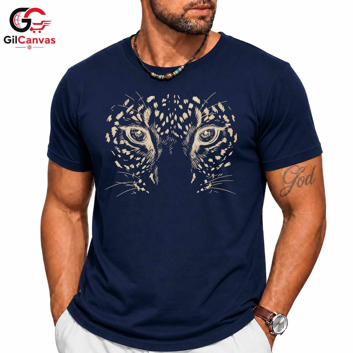 Leopard Eye Wild Cat Tee Shirt Animal Lover Unisex Graphic Fashion Apparel