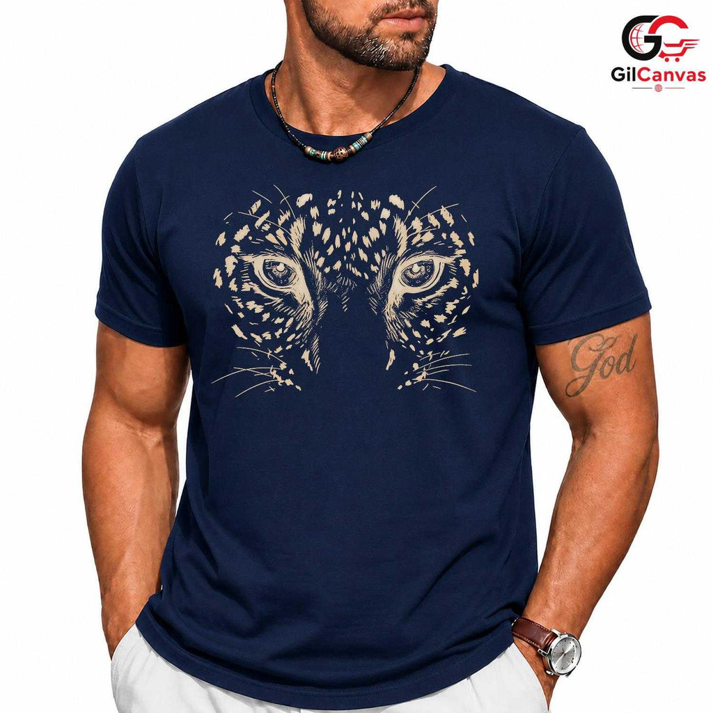 Leopard Eye Wild Cat Tee Shirt Animal Lover Unisex Graphic Fashion Apparel