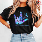 Love Hand Sign Prevention Tee Unisex Suicide Awareness Supporter Gift All