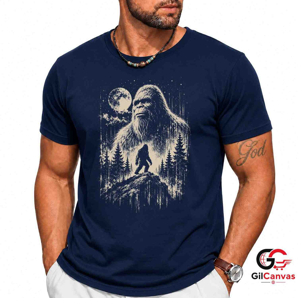 Mythical Bigfoot Halloween T-Shirt Nature Adventure Lover Unisex Graphic Tee
