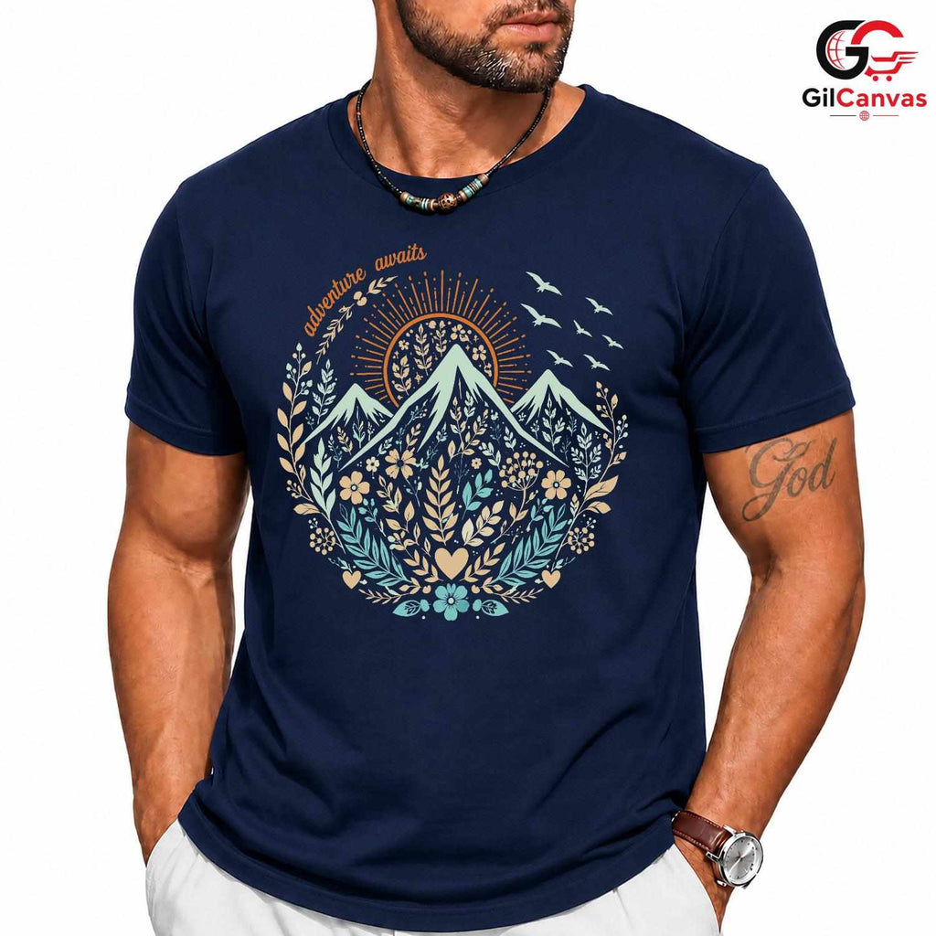 Nature Landscape Adventure T-Shirt Summer Travel Explorer Unisex Graphic Apparel