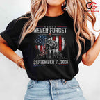 Never Forget Memorial Tee Shirt Unisex Patriotic Adult Gift For Remembrance Day