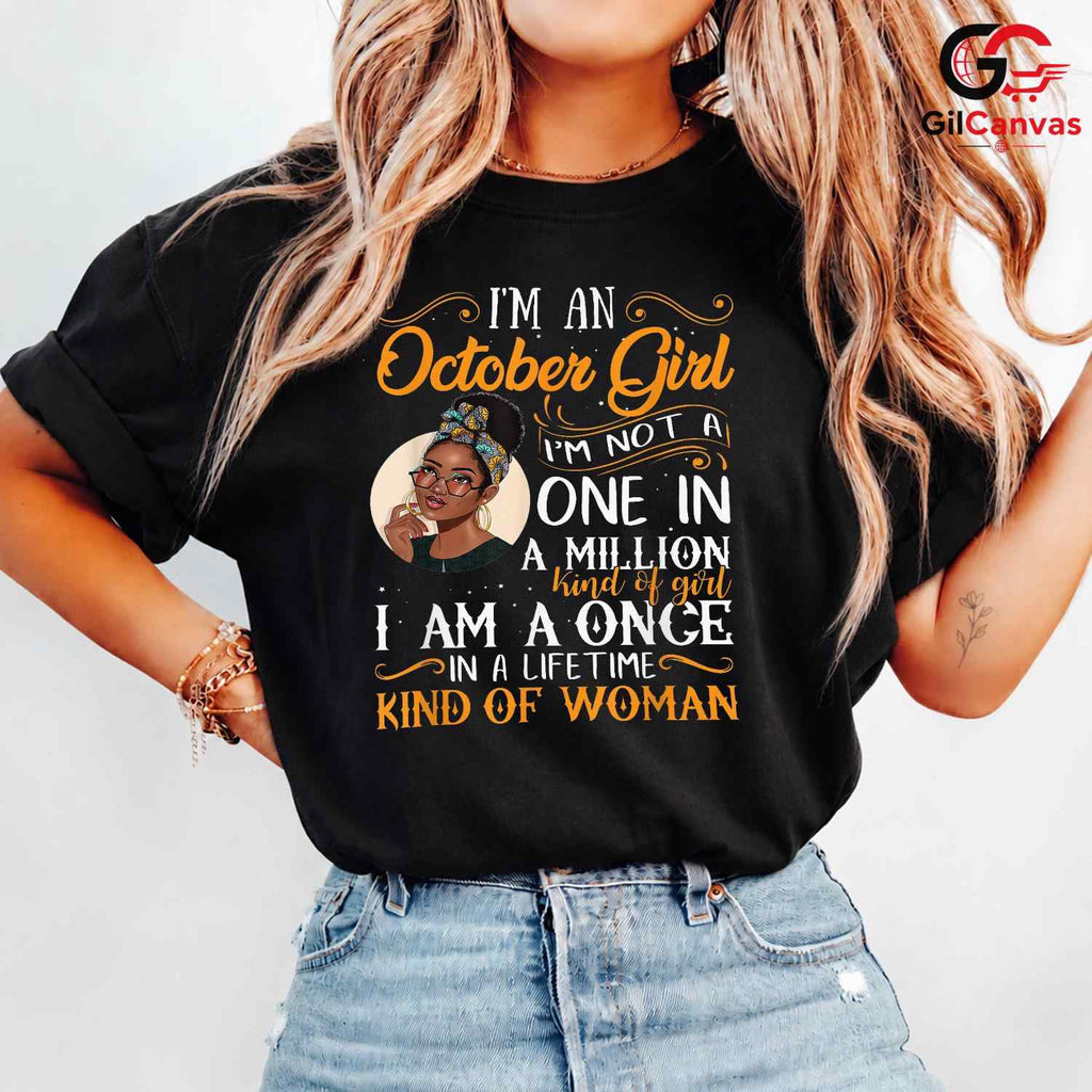 October Girl Event Tee Shirt Unisex Celebration Birthday Gift Idea For Women