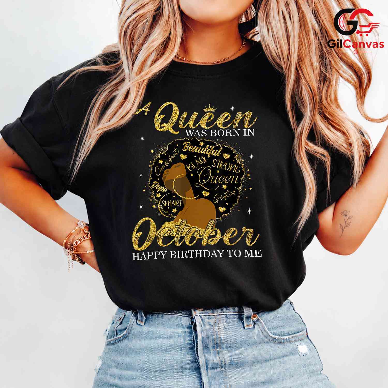 October Queen Event Tee Shirt Unisex Celebration Perfect Birthday Gift For Her