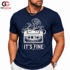 Retro Cassette Music T-Shirt Men Women Casual Vintage Design Fun Gift Apparel