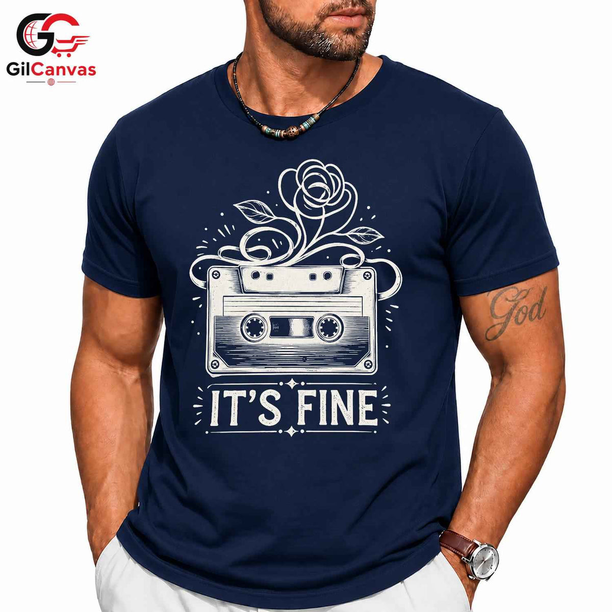 Retro Cassette Music T-Shirt Men Women Casual Vintage Design Fun Gift Apparel