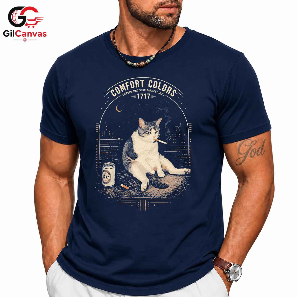 Retro Vintage Cool Cat T-Shirt Unisex Casual Wear Feline Lover Graphic Apparel Tee