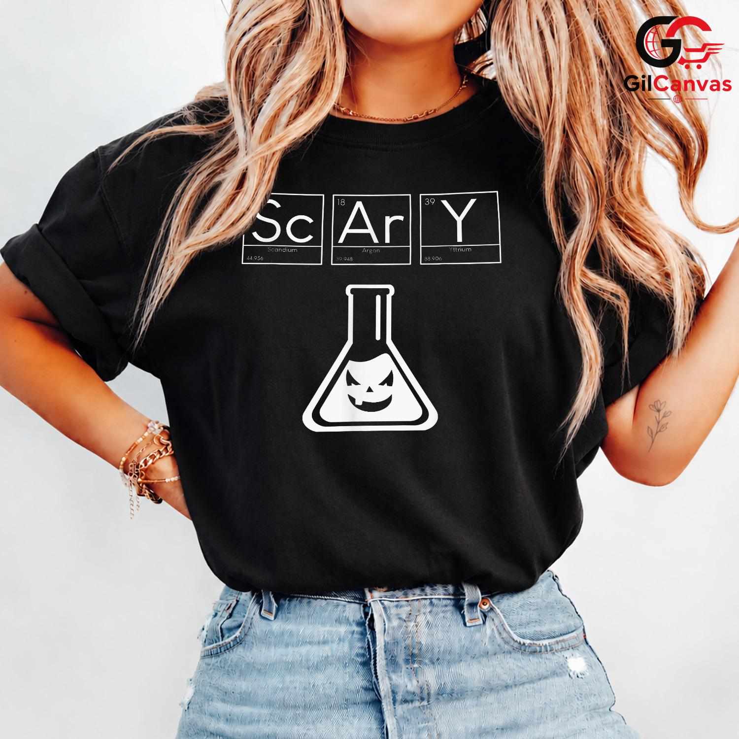 Scary Science Chemistry T-Shirt Unisex Fun Spooky Halloween Gift Idea For Kids